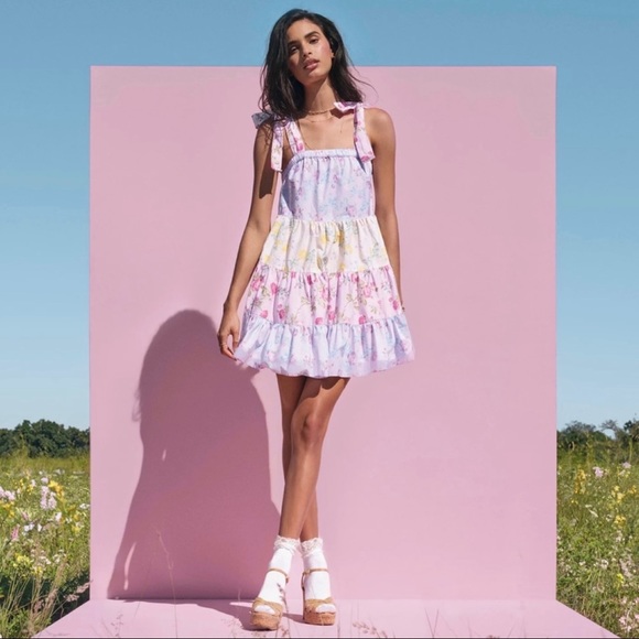 LOVESHACKFANCY x TARGET Jeanne Floral Mini Dress - Picture 2 of 8